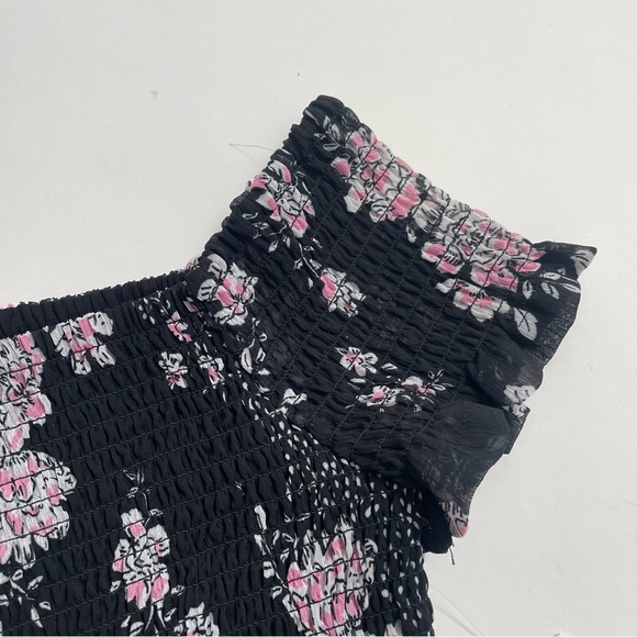 NWT AQUA off the shoulder ruched floral dress - Picture 3 of 5